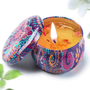 Scented Candles Fragrance Handmade jar Dried Flowers