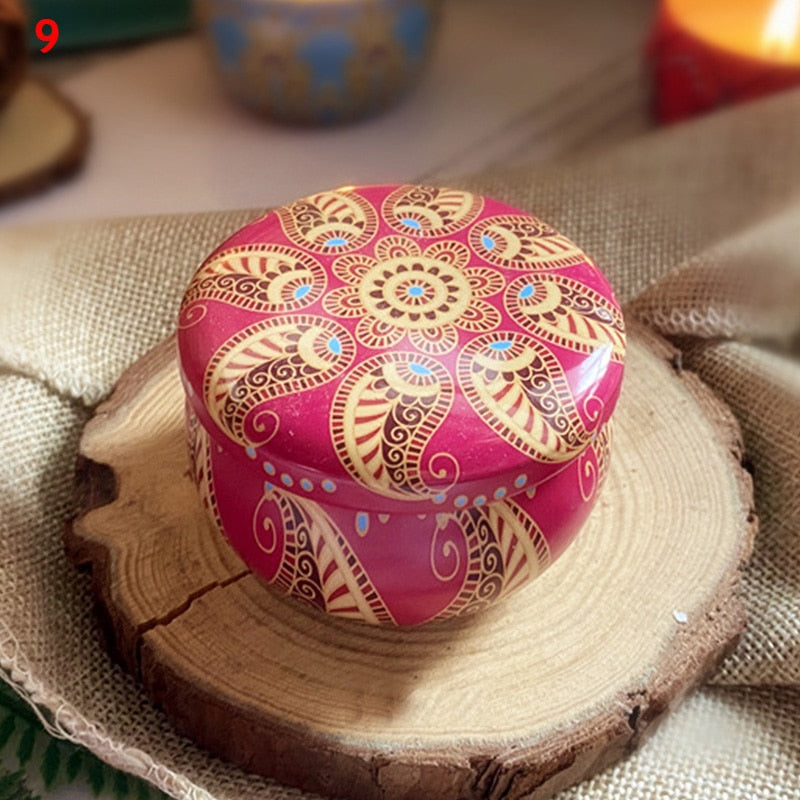 Scented Candles Fragrance Handmade jar Dried Flowers